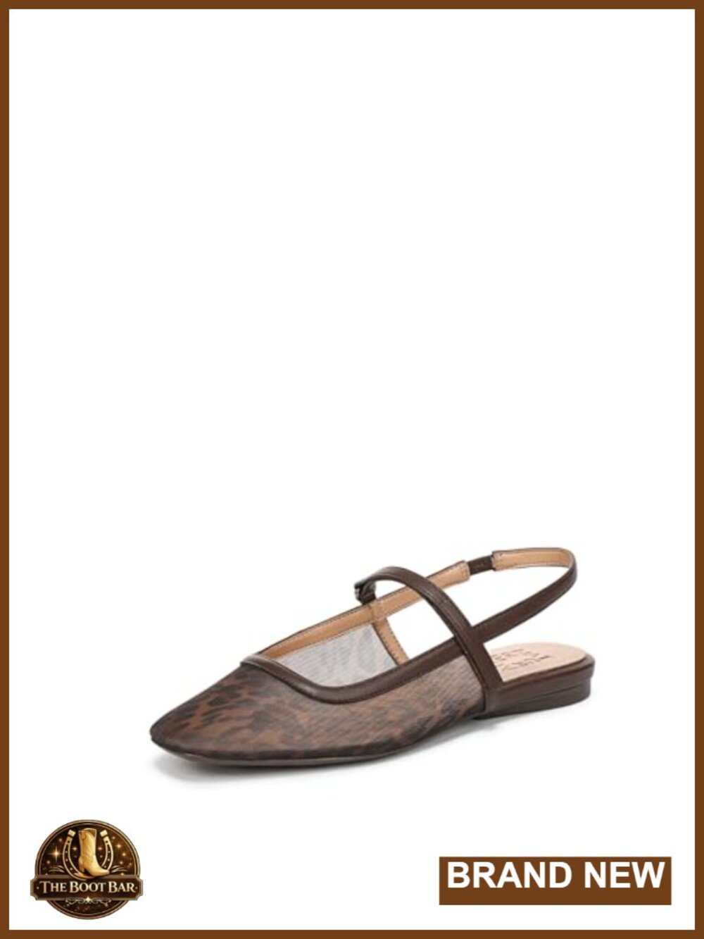 Naturalizer Mary Jane Slingback Flat Women's Square Toe Leather Shoes
